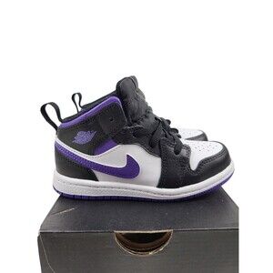 Nike Air Jordan 1 Mid PS ‘Dark Iris’ Preschool Sneakers 640734-095 Kids Sz 9c